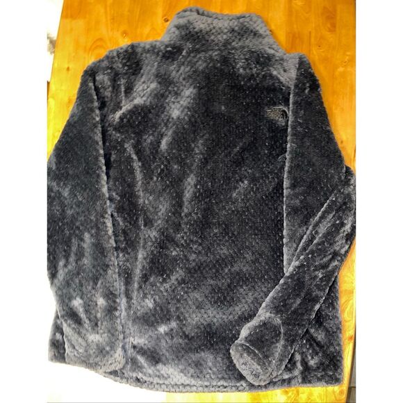 The North Face Women’s XL Gray Fuzzy Fleece Jacket Soft High-Pile Half Zip - Picture 7 of 8